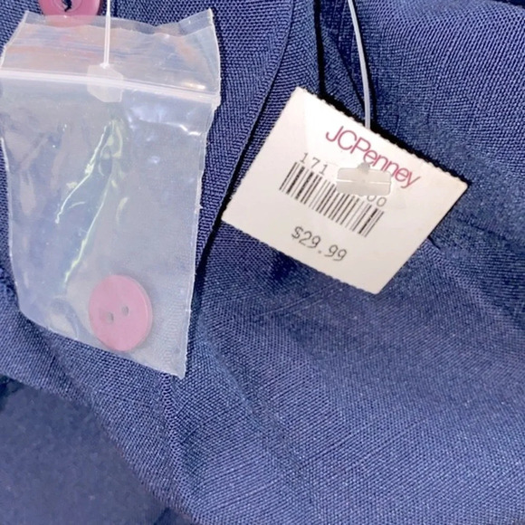 Vintage blue pleated maxi skirt new with tags size 16 - Picture 5 of 5